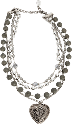 Collar Embossed Heart
